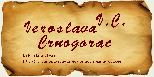 Veroslava Crnogorac vizit kartica